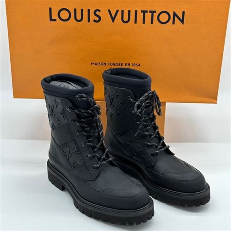 louis vuitton combat boots mens|Louis Vuitton suede boots.